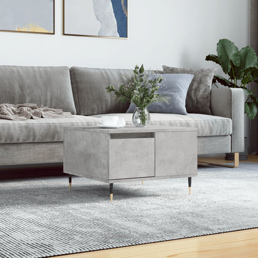 Tavolino Salotto Grigio Cemento 55x55x36,5 cm Legno Multistrato | homemem39
