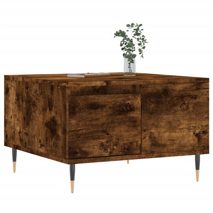 Tavolino da Salotto Rovere Fumo 55x55x36,5 cm Legno Multistrato | homemem39