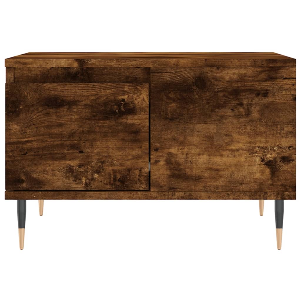 Tavolino da Salotto Rovere Fumo 55x55x36,5 cm Legno Multistrato | homemem39