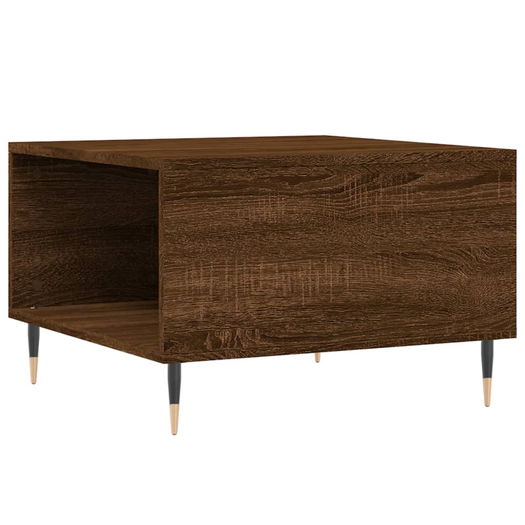 Tavolino da Salotto Rovere Marrone 55x55x36,5 cm in Multistrato | homemem39