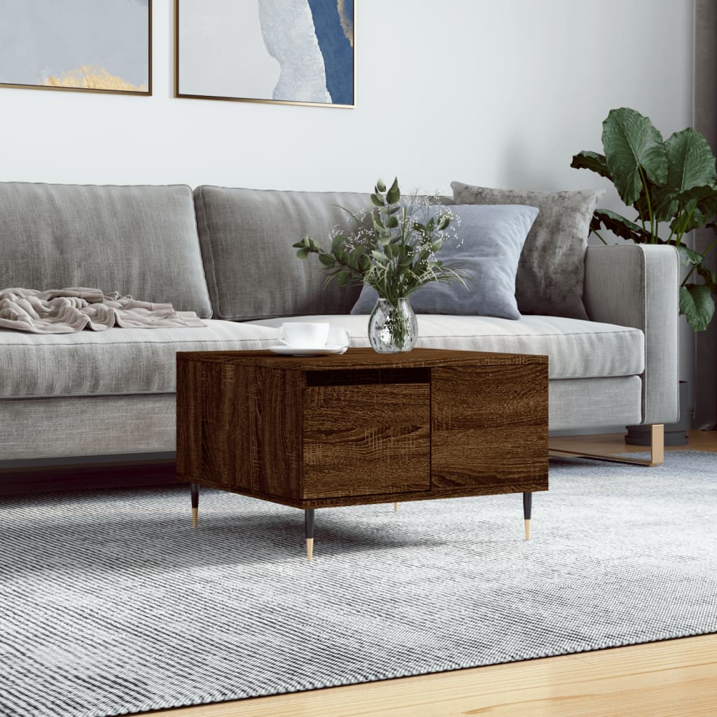 Tavolino da Salotto Rovere Marrone 55x55x36,5 cm in Multistrato | homemem39
