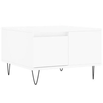 Tavolino da Salotto Bianco 55x55x36,5 cm in Legno Multistrato | homemem39