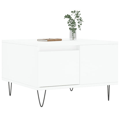 Tavolino da Salotto Bianco 55x55x36,5 cm in Legno Multistrato | homemem39
