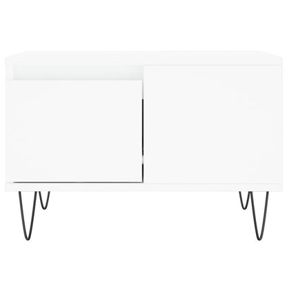 Tavolino da Salotto Bianco 55x55x36,5 cm in Legno Multistrato
