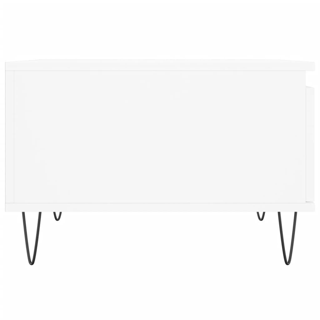 Tavolino da Salotto Bianco 55x55x36,5 cm in Legno Multistrato | homemem39