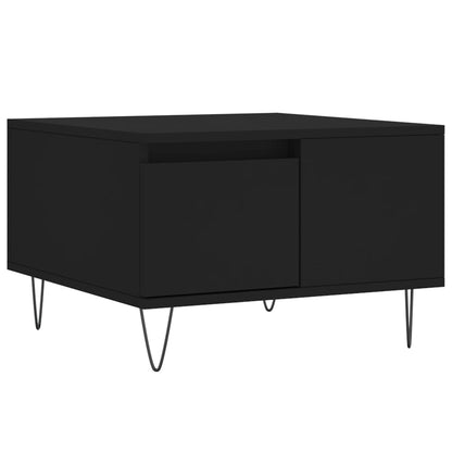 Tavolino da Salotto Nero 55x55x36,5 cm in Legno Multistrato | homemem39