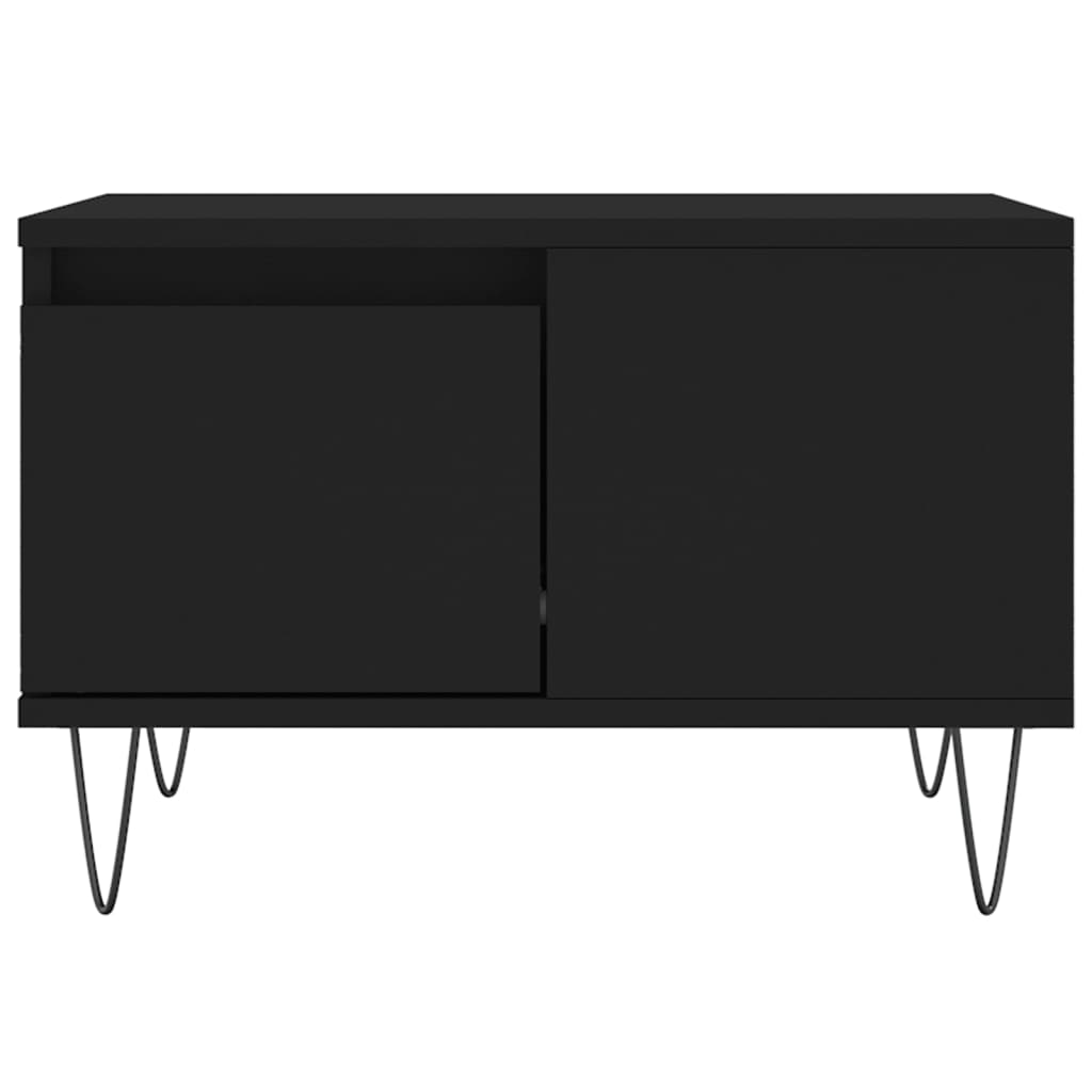 Tavolino da Salotto Nero 55x55x36,5 cm in Legno Multistrato | homemem39