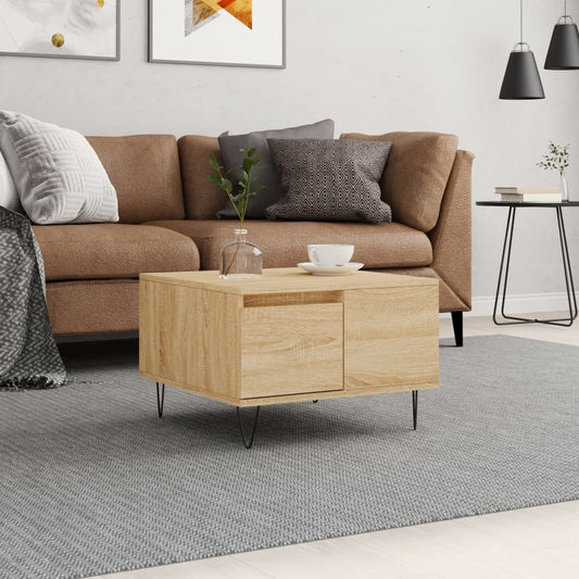 Tavolino Salotto Rovere Sonoma 55x55x36,5 cm Legno Multistrato | homemem39