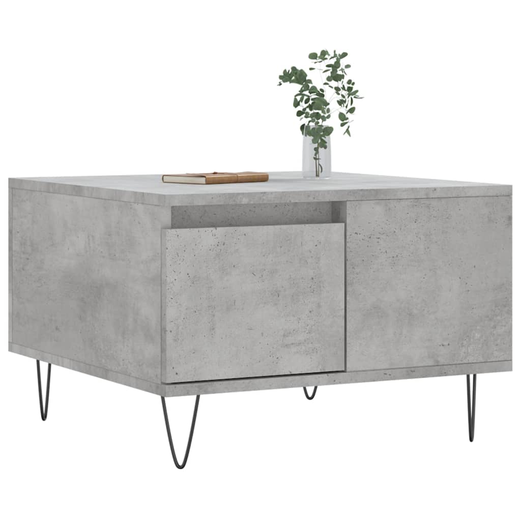 Tavolino Salotto Grigio Cemento 55x55x36,5 cm Legno Multistrato | homemem39