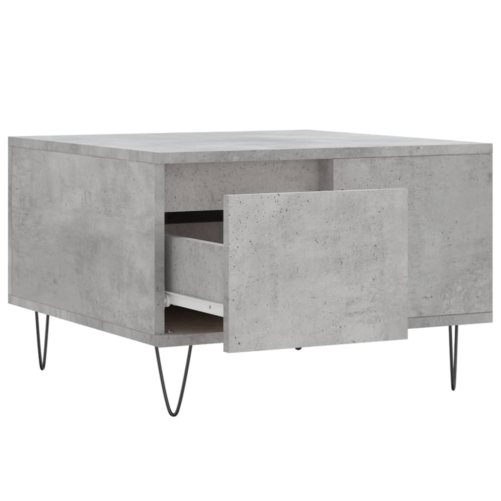 Tavolino Salotto Grigio Cemento 55x55x36,5 cm Legno Multistrato | homemem39