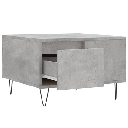 Tavolino Salotto Grigio Cemento 55x55x36,5 cm Legno Multistrato | homemem39