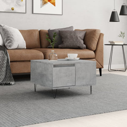 Tavolino Salotto Grigio Cemento 55x55x36,5 cm Legno Multistrato | homemem39
