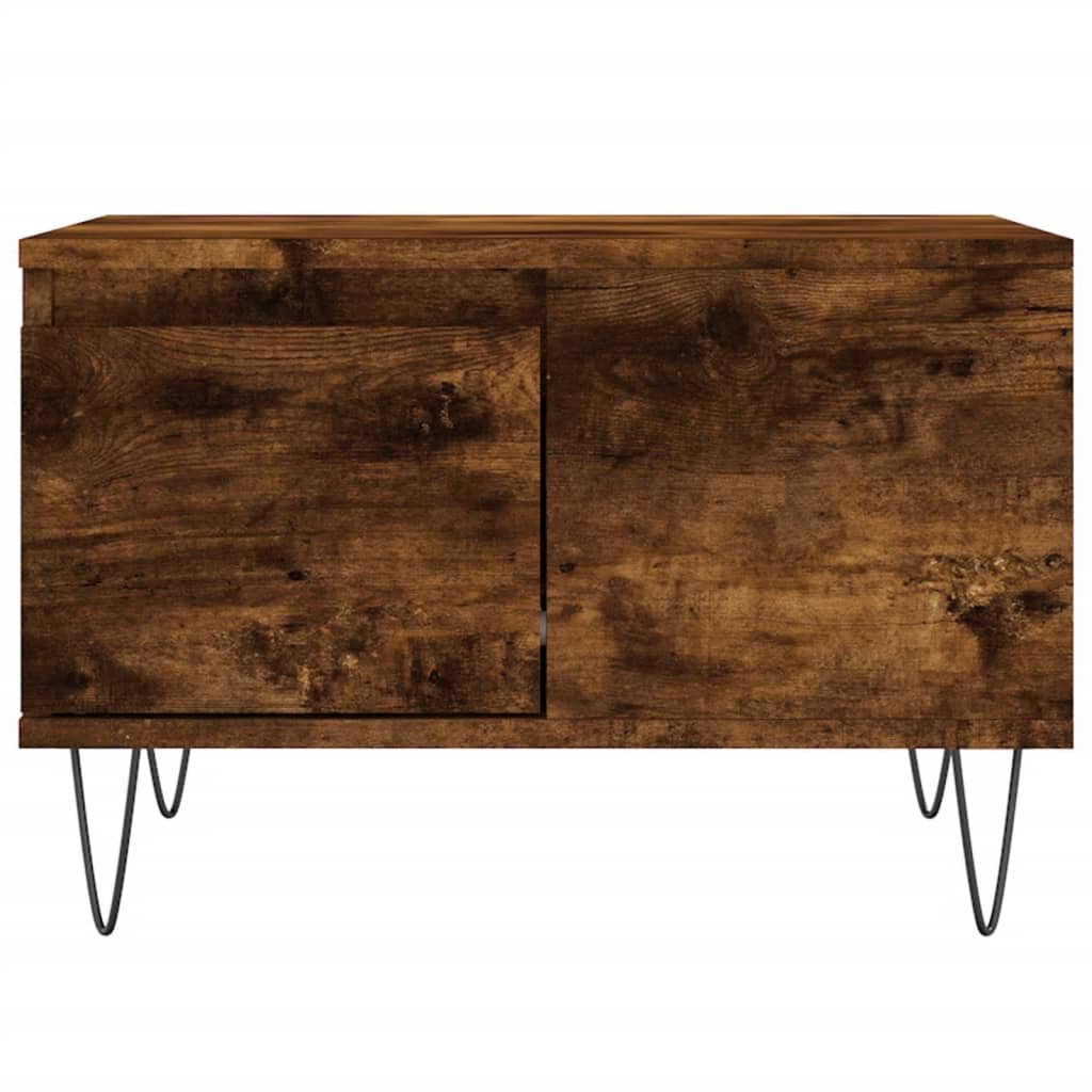 Tavolino da Salotto Rovere Fumo 55x55x36,5 cm Legno Multistrato | homemem39