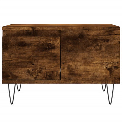Tavolino da Salotto Rovere Fumo 55x55x36,5 cm Legno Multistrato | homemem39