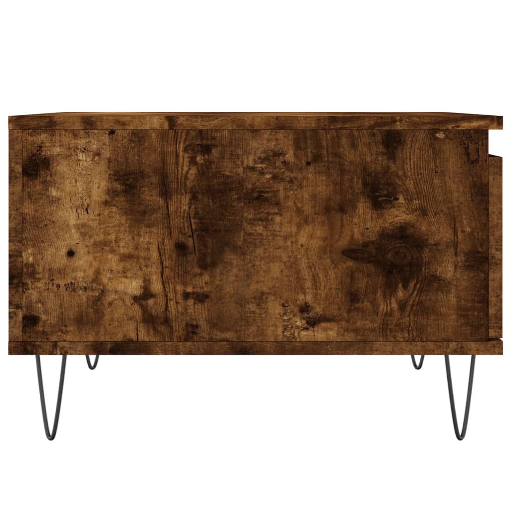 Tavolino da Salotto Rovere Fumo 55x55x36,5 cm Legno Multistrato | homemem39