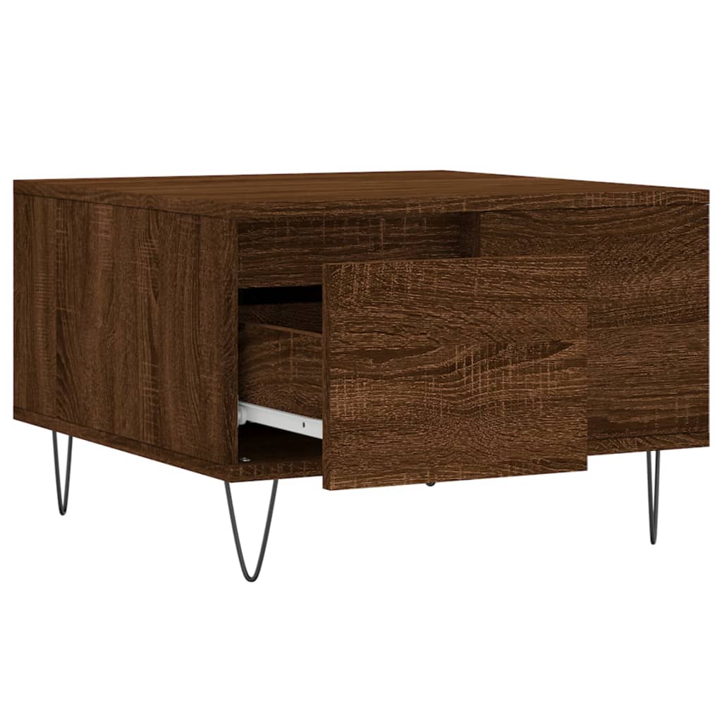 Tavolino da Salotto Rovere Marrone 55x55x36,5 cm in Multistrato | homemem39