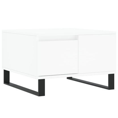 Tavolino da Salotto Bianco 55x55x36,5 cm in Legno Multistrato | homemem39