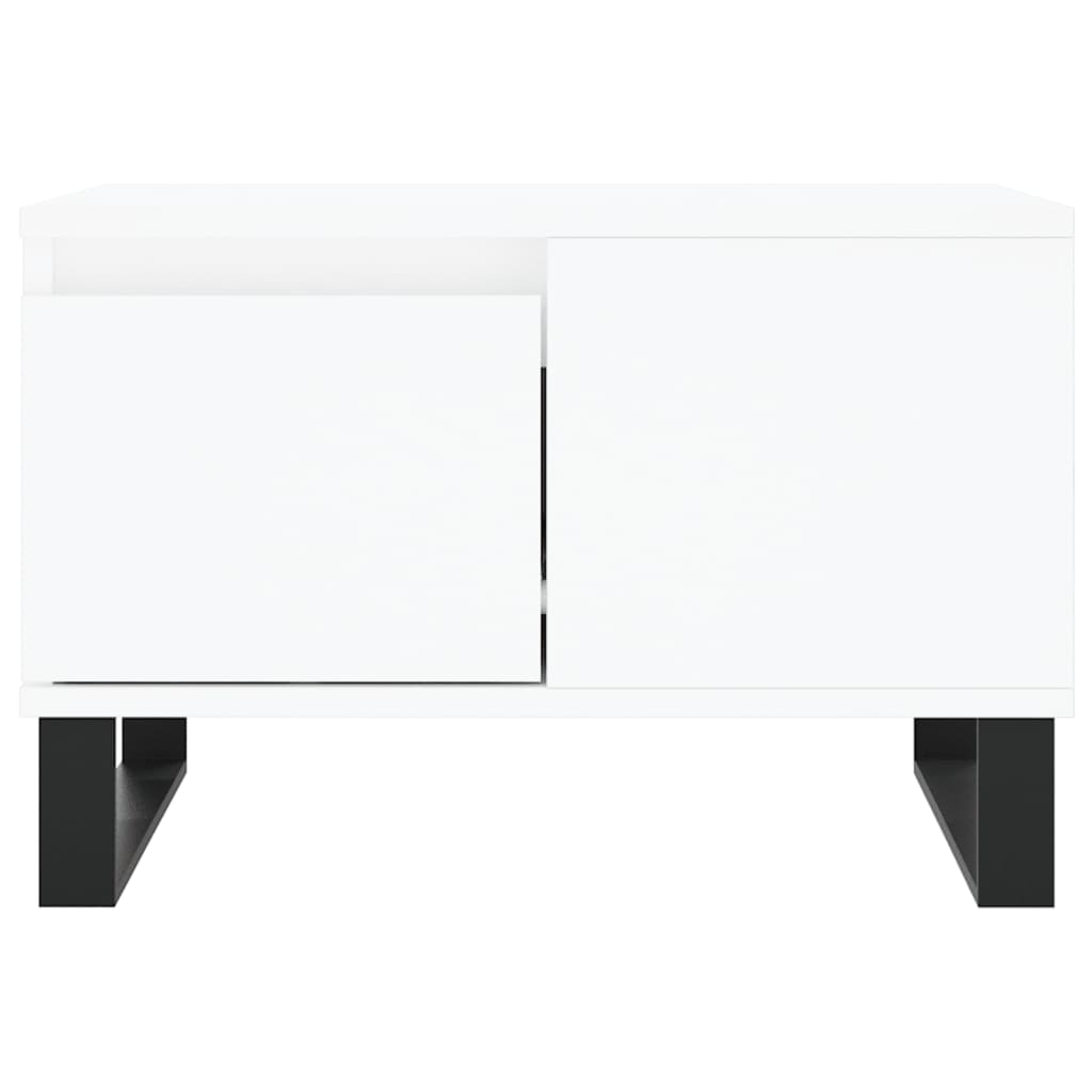 Tavolino da Salotto Bianco 55x55x36,5 cm in Legno Multistrato | homemem39