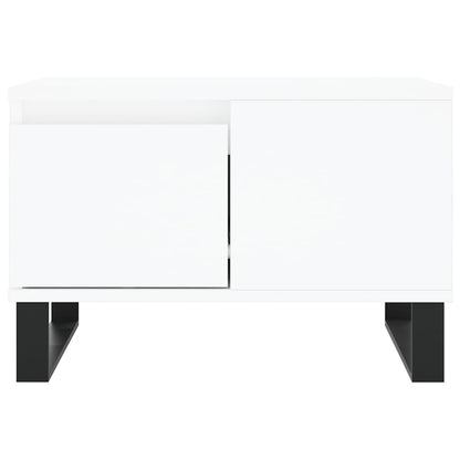 Tavolino da Salotto Bianco 55x55x36,5 cm in Legno Multistrato | homemem39