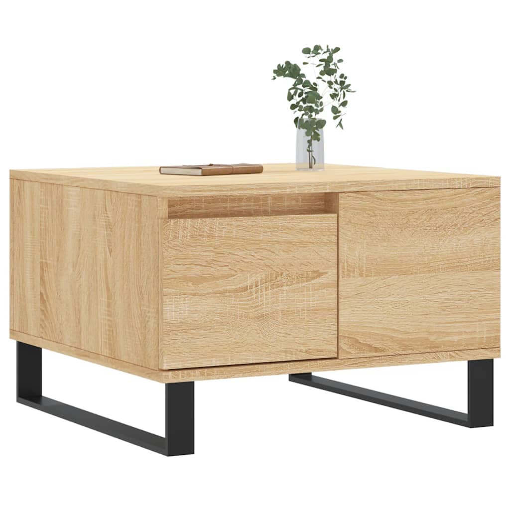 Tavolino Salotto Rovere Sonoma 55x55x36,5 cm Legno Multistrato