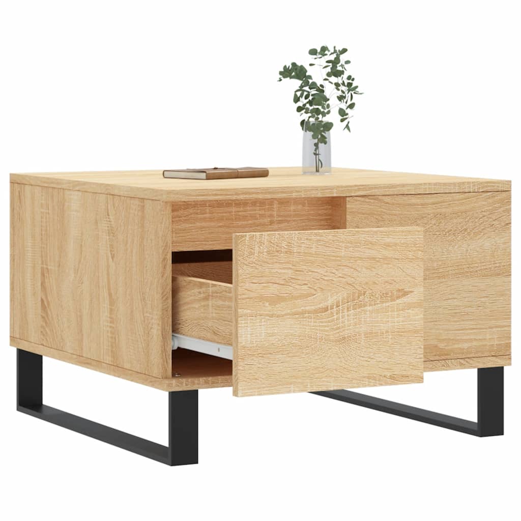 Tavolino Salotto Rovere Sonoma 55x55x36,5 cm Legno Multistrato