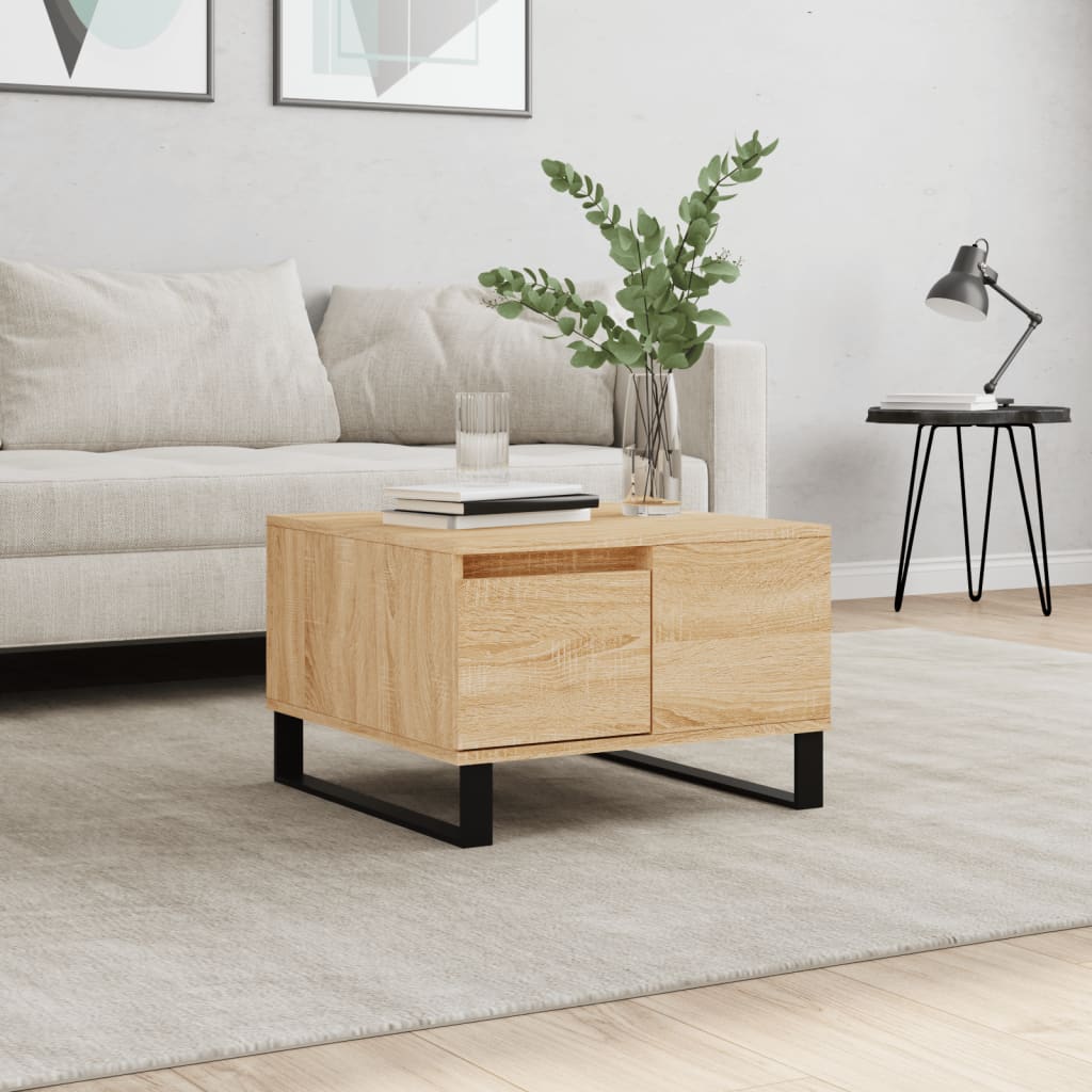 Tavolino Salotto Rovere Sonoma 55x55x36,5 cm Legno Multistrato