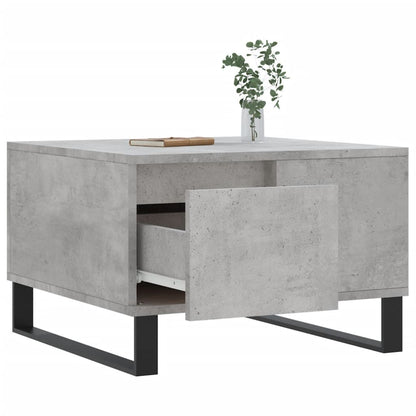Tavolino Salotto Grigio Cemento 55x55x36,5 cm Legno Multistrato