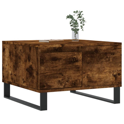 Tavolino da Salotto Rovere Fumo 55x55x36,5 cm Legno Multistrato | homemem39