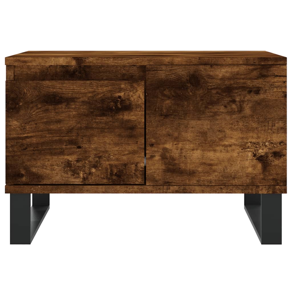 Tavolino da Salotto Rovere Fumo 55x55x36,5 cm Legno Multistrato | homemem39
