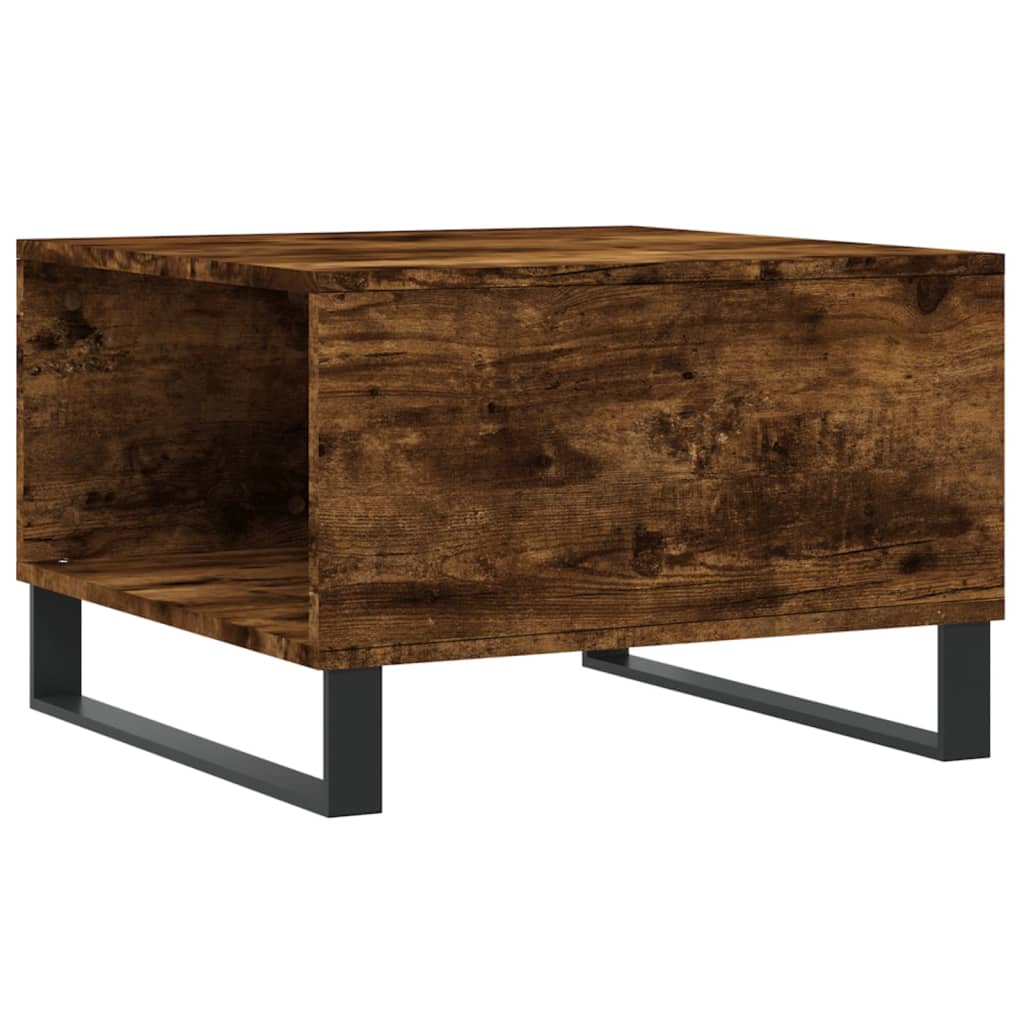 Tavolino da Salotto Rovere Fumo 55x55x36,5 cm Legno Multistrato | homemem39