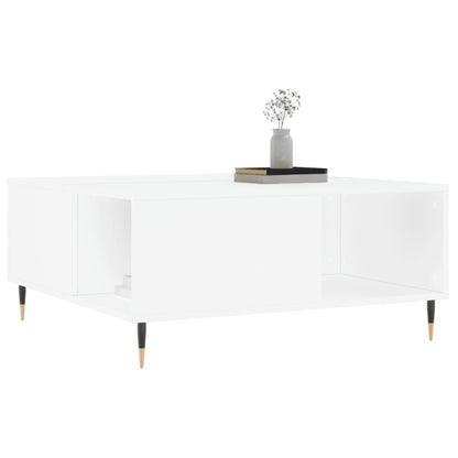Tavolino da Salotto Bianco 80x80x36,5 cm in Legno Multistrato | homemem39
