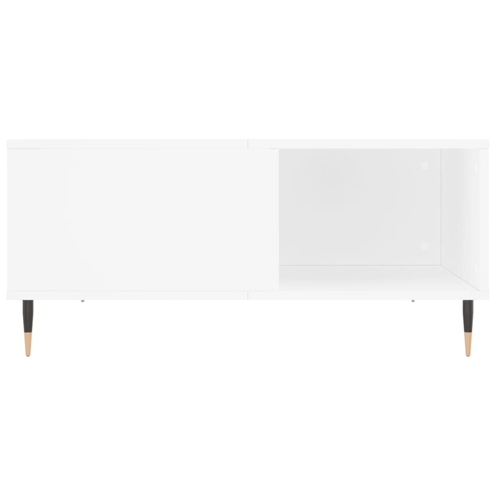 Tavolino da Salotto Bianco 80x80x36,5 cm in Legno Multistrato | homemem39