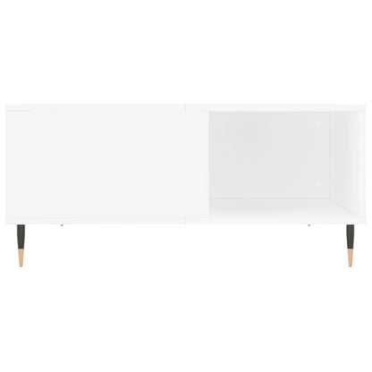 Tavolino da Salotto Bianco 80x80x36,5 cm in Legno Multistrato | homemem39