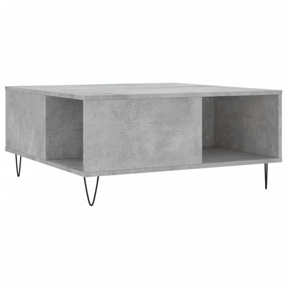 Tavolino Salotto Grigio Cemento 80x80x36,5 cm Legno Multistrato | homemem39