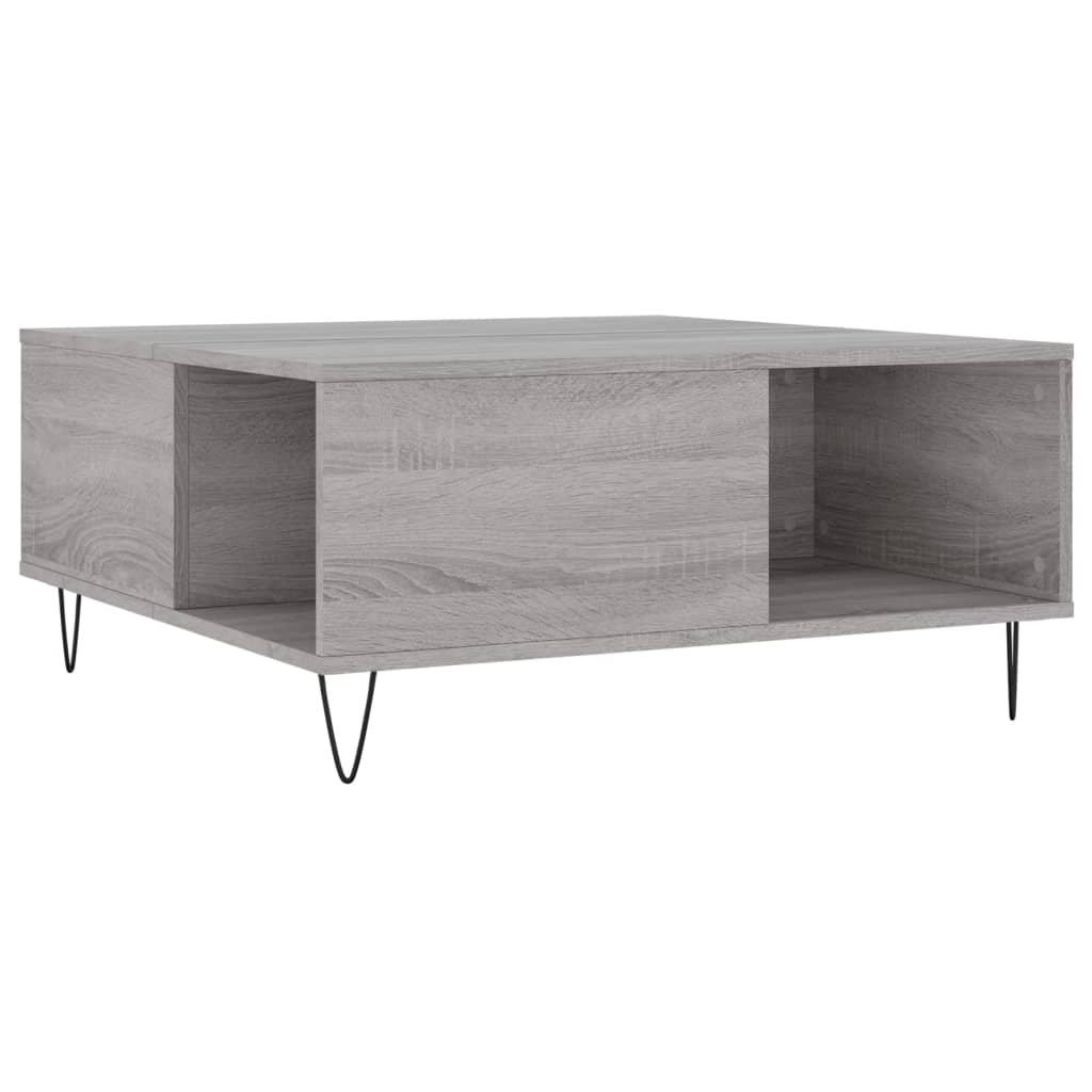Tavolino Salotto Grigio Sonoma 80x80x36,5 cm Legno Multistrato | homemem39