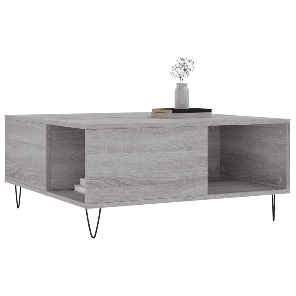 Tavolino Salotto Grigio Sonoma 80x80x36,5 cm Legno Multistrato | homemem39
