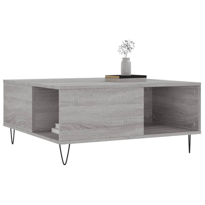 Tavolino Salotto Grigio Sonoma 80x80x36,5 cm Legno Multistrato | homemem39