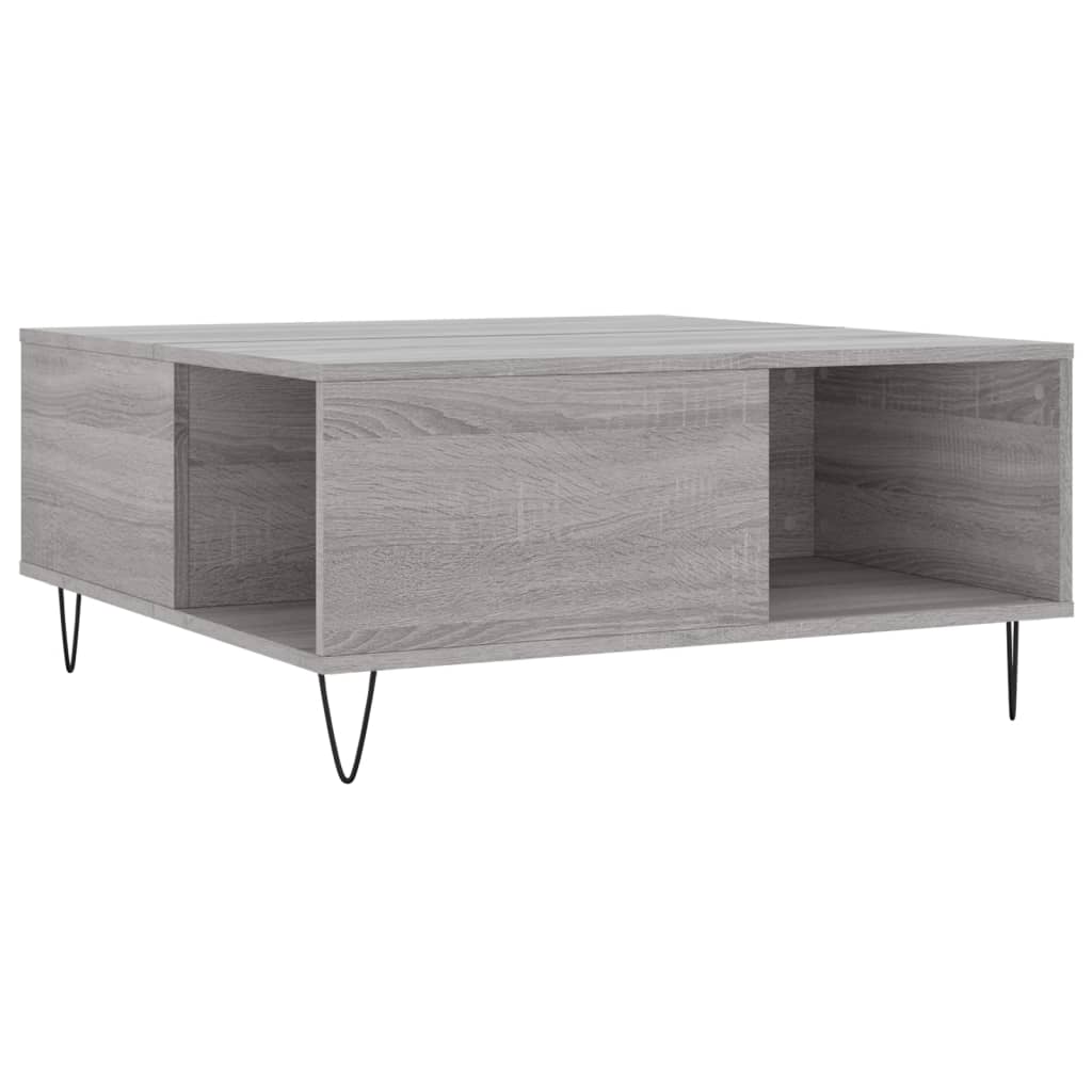 Tavolino Salotto Grigio Sonoma 80x80x36,5 cm Legno Multistrato | homemem39