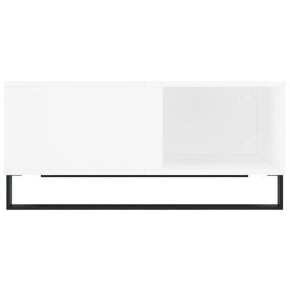 Tavolino da Salotto Bianco 80x80x36,5 cm in Legno Multistrato | homemem39