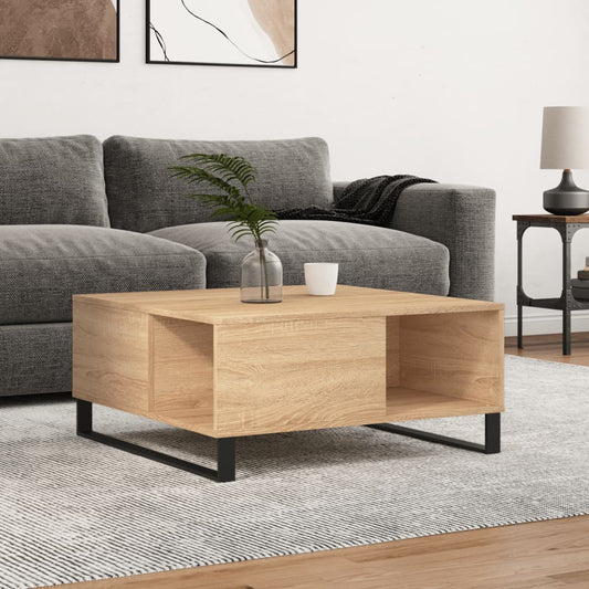 Tavolino Salotto Rovere Sonoma 80x80x36,5 cm Legno Multistrato | homemem39