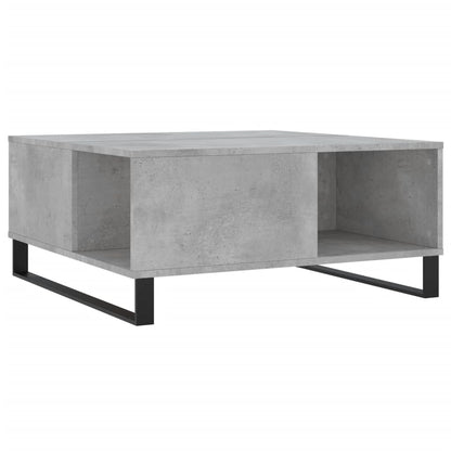 Tavolino Salotto Grigio Cemento 80x80x36,5 cm Legno Multistrato | homemem39