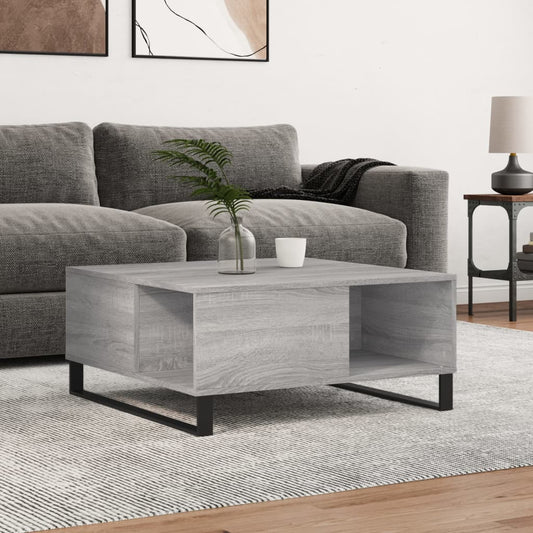 Tavolino Salotto Grigio Sonoma 80x80x36,5 cm Legno Multistrato | homemem39