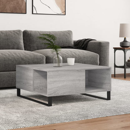 Tavolino Salotto Grigio Sonoma 80x80x36,5 cm Legno Multistrato