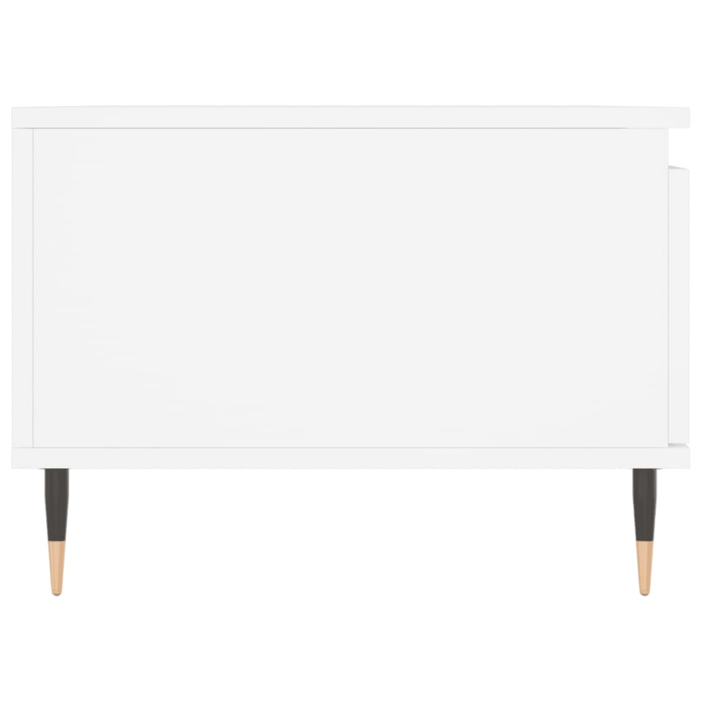 Tavolino da Salotto Bianco 90x50x36,5 cm in Legno Multistrato