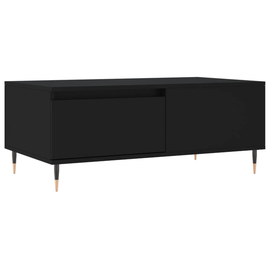 Tavolino da Salotto Nero 90x50x36,5 cm in Legno Multistrato | homemem39