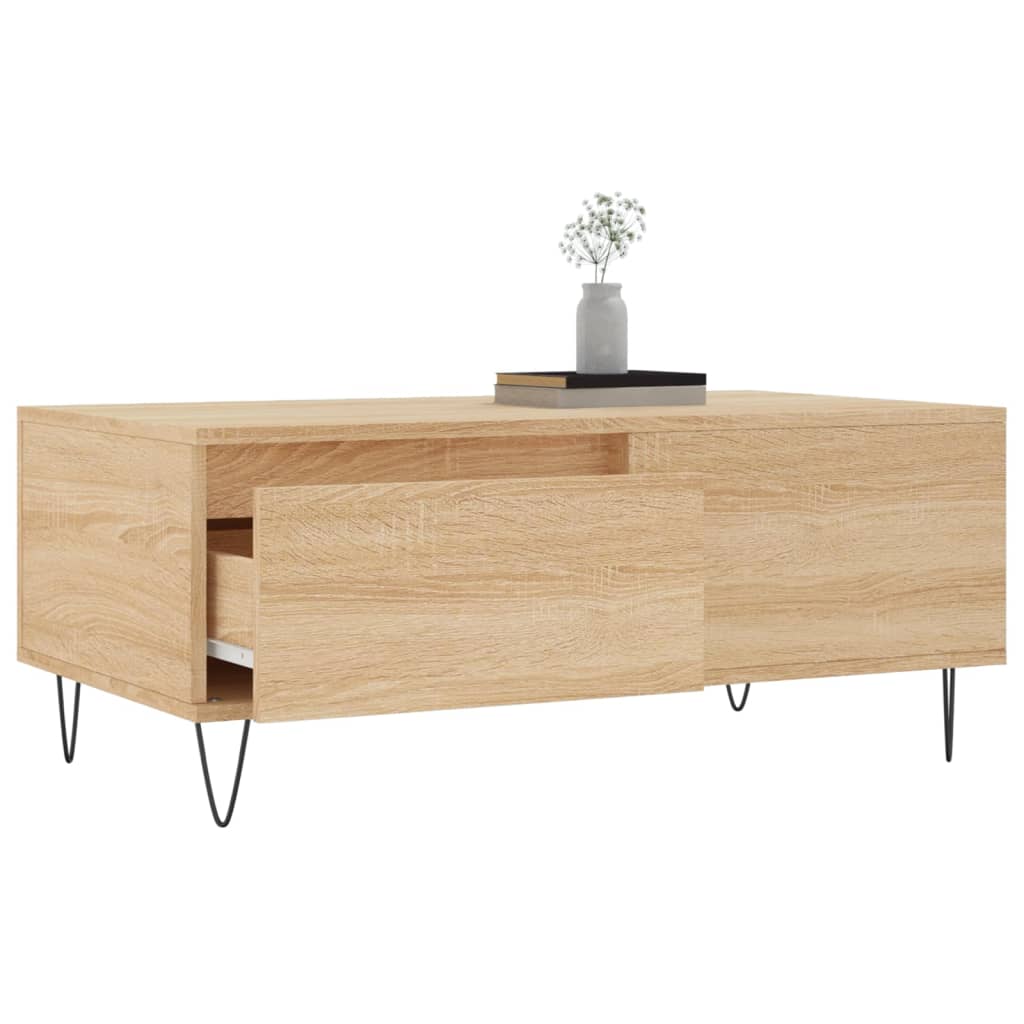 Tavolino Salotto Rovere Sonoma 90x50x36,5 cm Legno Multistrato | homemem39