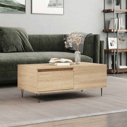 Tavolino Salotto Rovere Sonoma 90x50x36,5 cm Legno Multistrato | homemem39