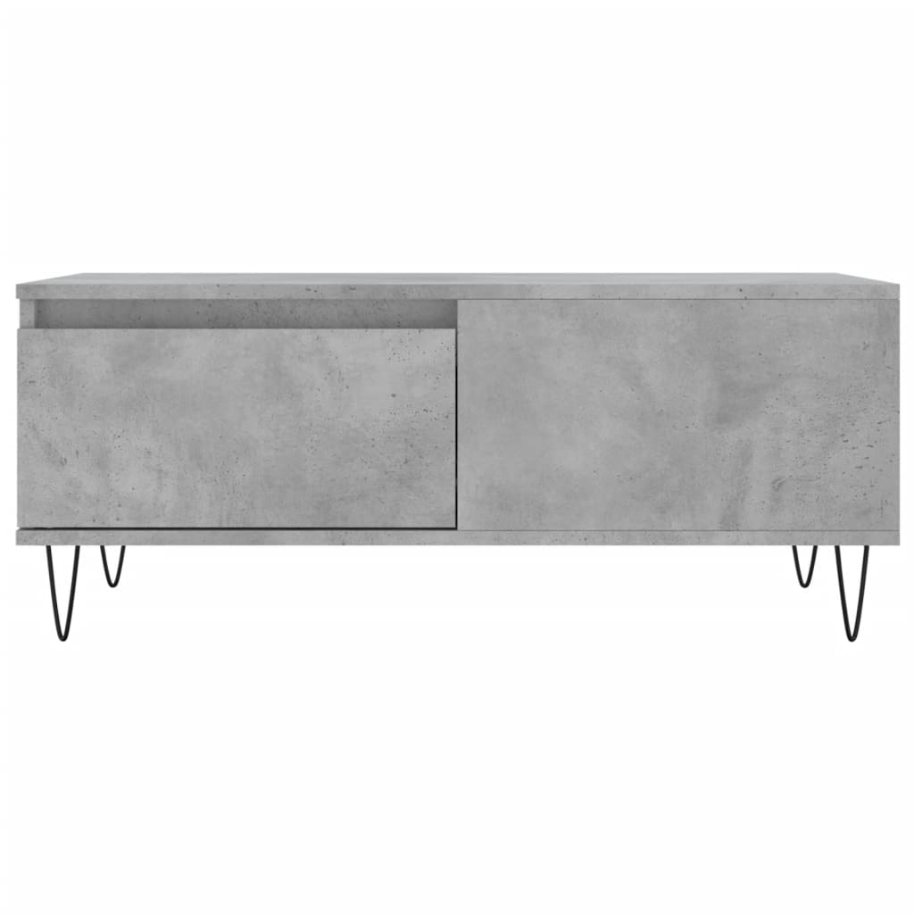 Tavolino Salotto Grigio Cemento 90x50x36,5 cm Legno Multistrato | homemem39