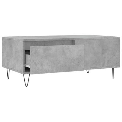 Tavolino Salotto Grigio Cemento 90x50x36,5 cm Legno Multistrato | homemem39