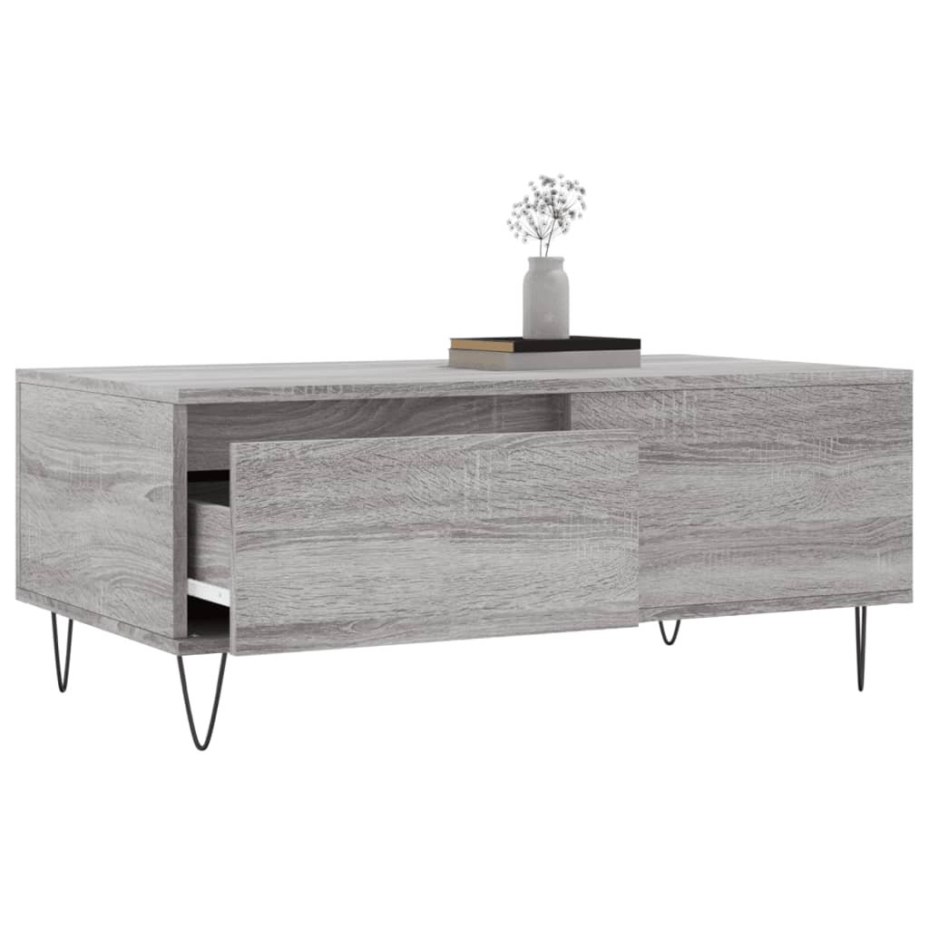 Tavolino Salotto Grigio Sonoma 90x50x36,5 cm Legno Multistrato | homemem39